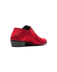 Chaussures richelieu en satin rouges Haider Ackermann