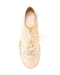 Chaussures richelieu en toile beiges Laurence Dacade