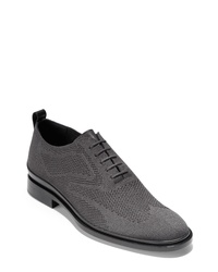 Chaussures richelieu en toile gris foncé