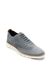 Chaussures richelieu en toile grises