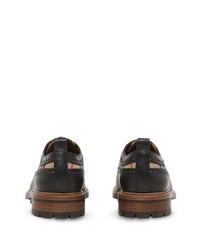 Chaussures richelieu en toile noires Burberry