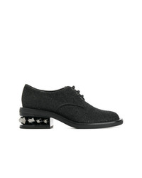 Chaussures richelieu en toile ornées noires Nicholas Kirkwood