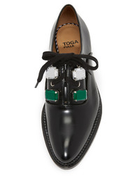 Chaussures richelieu ornées noires Toga Pulla