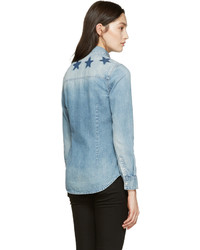 Chemise à étoiles bleu clair Givenchy