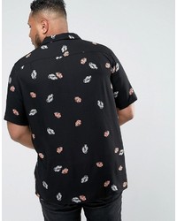 Chemise à fleurs noire Asos