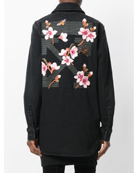 Chemise à fleurs noire Off-White