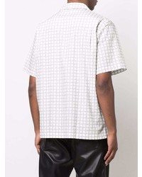 Chemise à manches courtes à carreaux blanche JW Anderson