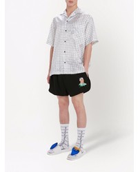 Chemise à manches courtes à carreaux blanche JW Anderson