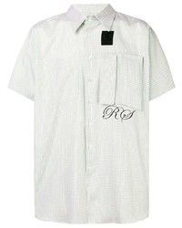 Chemise à manches courtes à carreaux blanche Raf Simons X Fred Perry