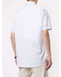 Chemise à manches courtes à carreaux blanche Kent & Curwen