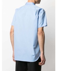 Chemise à manches courtes à carreaux bleu clair Comme Des Garcons SHIRT