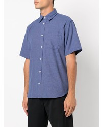 Chemise à manches courtes à carreaux bleue Norse Projects