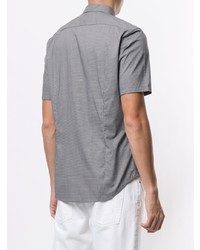 Chemise à manches courtes à carreaux grise D'urban