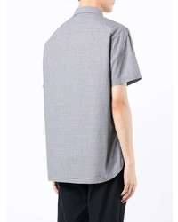 Chemise à manches courtes à carreaux grise Armani Exchange