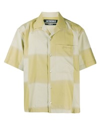 Chemise à manches courtes à carreaux jaune Jacquemus
