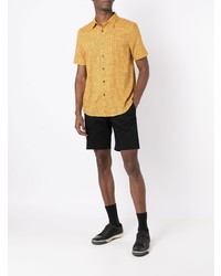 Chemise à manches courtes à carreaux jaune OSKLEN