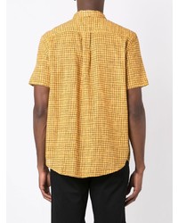 Chemise à manches courtes à carreaux jaune OSKLEN