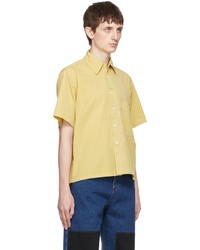 Chemise à manches courtes à carreaux jaune PALMER
