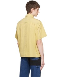 Chemise à manches courtes à carreaux jaune PALMER