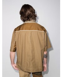 Chemise à manches courtes à carreaux marron Nicholas Daley