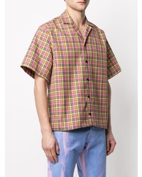 Chemise à manches courtes à carreaux multicolore MSGM