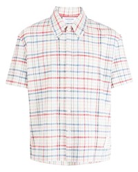 Chemise à manches courtes à carreaux multicolore Thom Browne