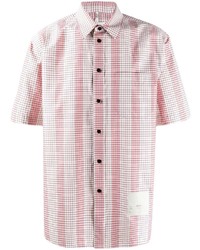 Chemise à manches courtes à carreaux rose Oamc