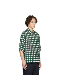 Chemise à manches courtes à carreaux vert foncé Joseph