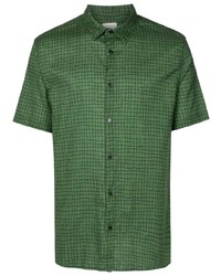 Chemise à manches courtes à carreaux verte OSKLEN