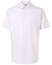 Chemise à manches courtes à carreaux violet clair Kent & Curwen