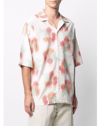 Chemise à manches courtes à fleurs blanche Kenzo