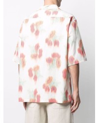 Chemise à manches courtes à fleurs blanche Kenzo