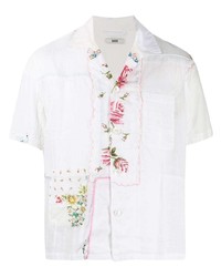 Chemise à manches courtes à fleurs blanche Bode
