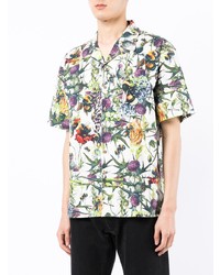 Chemise à manches courtes à fleurs blanche Mauna Kea