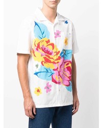 Chemise à manches courtes à fleurs blanche Vans