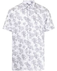 Chemise à manches courtes à fleurs blanche Karl Lagerfeld