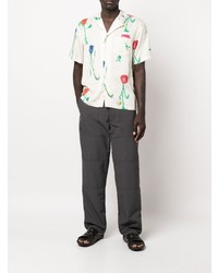 Chemise à manches courtes à fleurs blanche Soulland