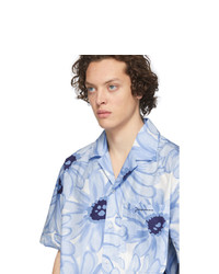 Chemise à manches courtes à fleurs bleu clair Jacquemus