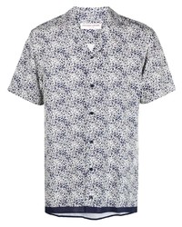 Chemise à manches courtes à fleurs bleu clair Orlebar Brown