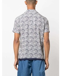 Chemise à manches courtes à fleurs bleu clair Orlebar Brown