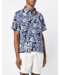 Chemise à manches courtes à fleurs bleu marine et blanc Polo Ralph Lauren