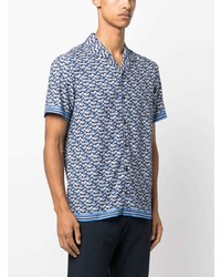 Chemise à manches courtes à fleurs bleue Orlebar Brown
