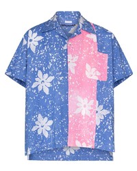 Chemise à manches courtes à fleurs bleue Post-Imperial