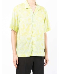 Chemise à manches courtes à fleurs chartreuse Paul Smith