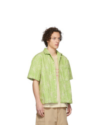 Chemise à manches courtes à fleurs chartreuse Jacquemus