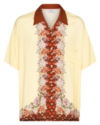 Chemise à manches courtes à fleurs jaune Iroquois