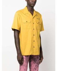 Chemise à manches courtes à fleurs jaune Diesel