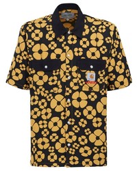 Chemise à manches courtes à fleurs jaune Marni