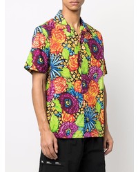 Chemise à manches courtes à fleurs multicolore VERSACE JEANS COUTURE