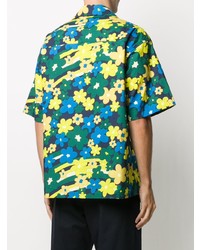 Chemise à manches courtes à fleurs multicolore Marni